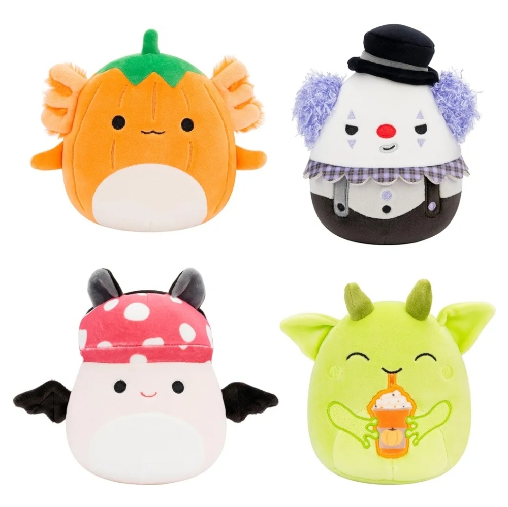 HALLOWEEN RELEASE Bundle Axolotl Mushroom Clown Goblin 5" Squishmallow NEW